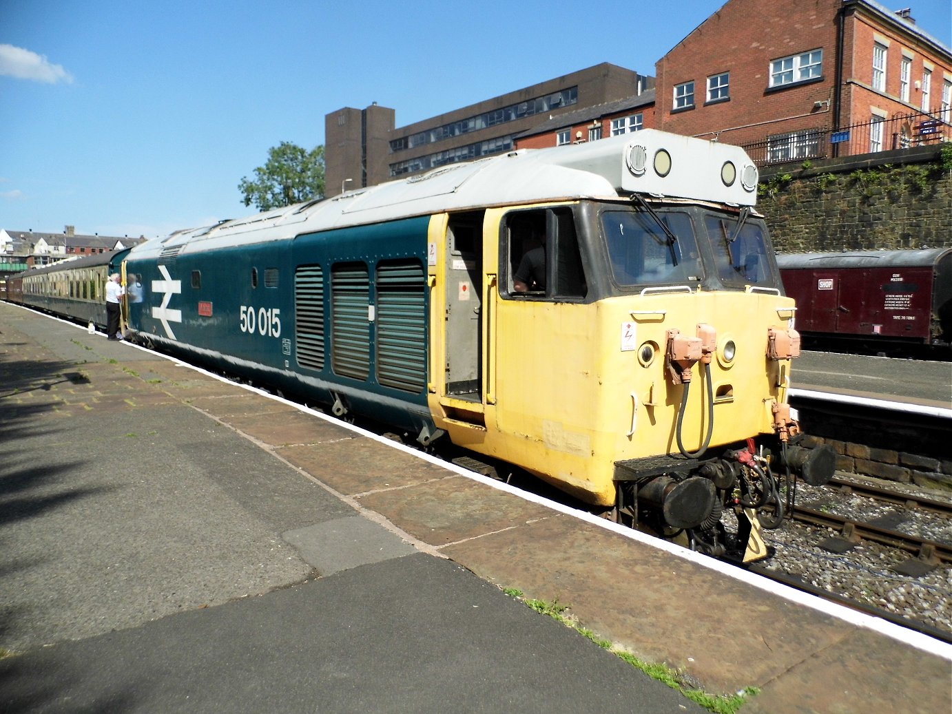 Nameplate of SR Battle of Britain 34109, Sat 28/12/2013. 