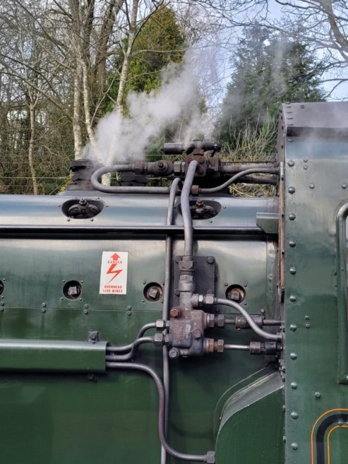 Nameplate of SR Battle of Britain 34109, Sat 28/12/2013. 