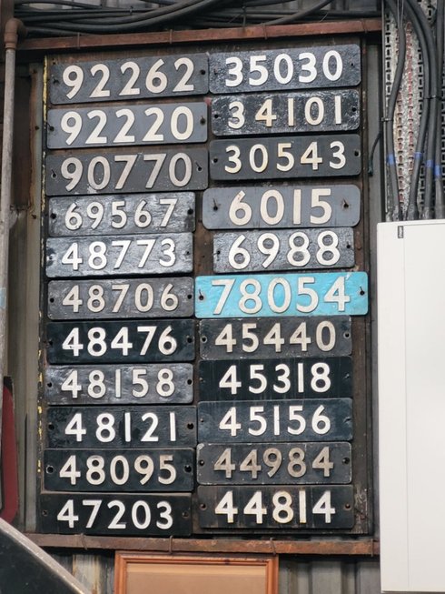 Nameplates for A4 60011 Empire of In50gca and A2 60500 Edward Thompson, Sat 28/12/2013. 