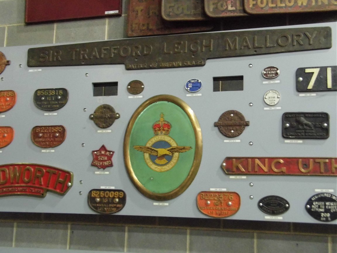 Nameplate of SR Battle of Britain 34109, Sat 28/12/2013. 
