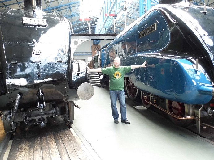Adrian with 60008 Dwight D Eisenhower and 4468 Mallard at NRM York. 16/05/2013.