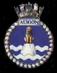 The Ship's badge for H.M.S. Albion