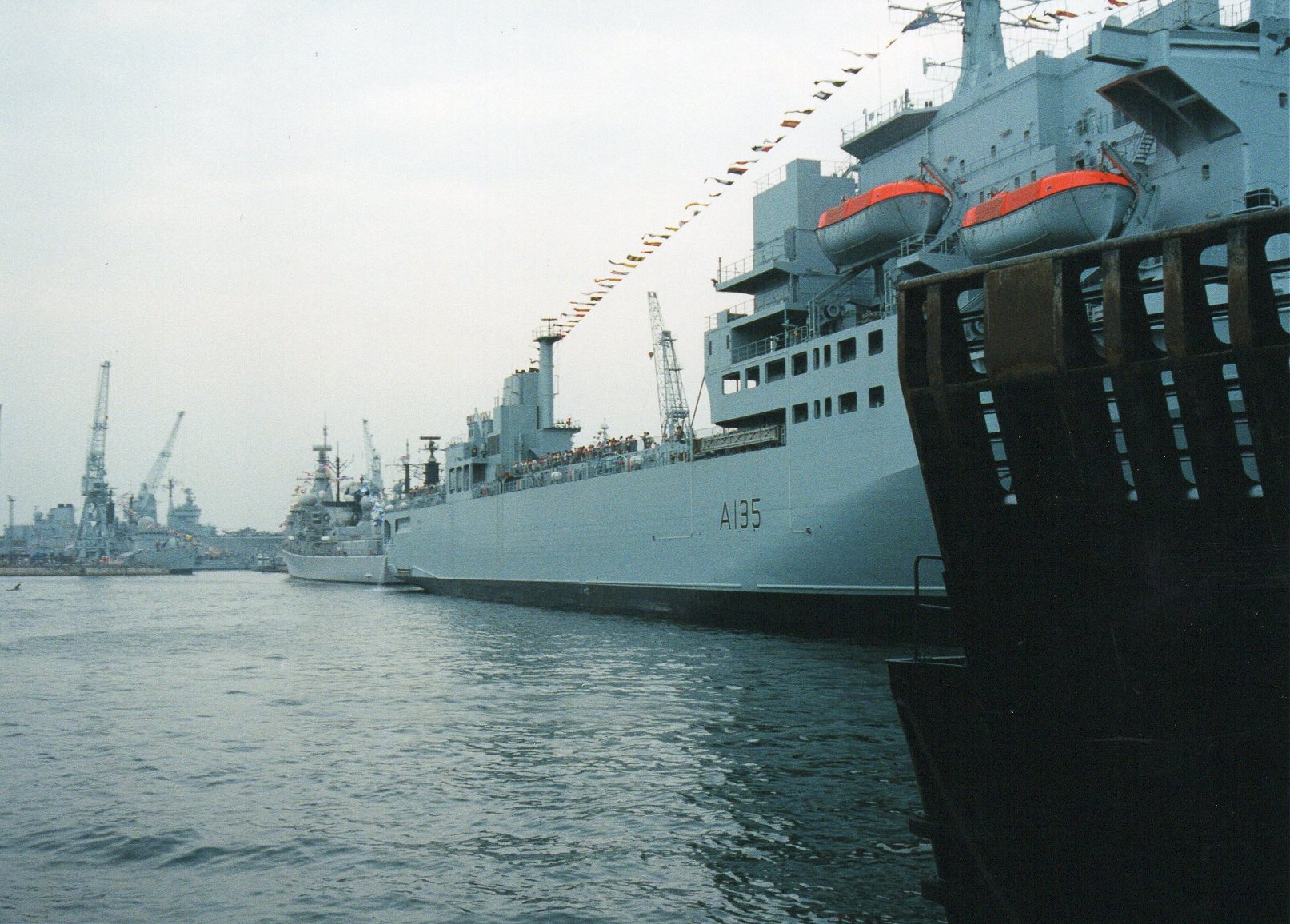 RFA Argus, primary casualty reception ship, Portsmouth 2001.