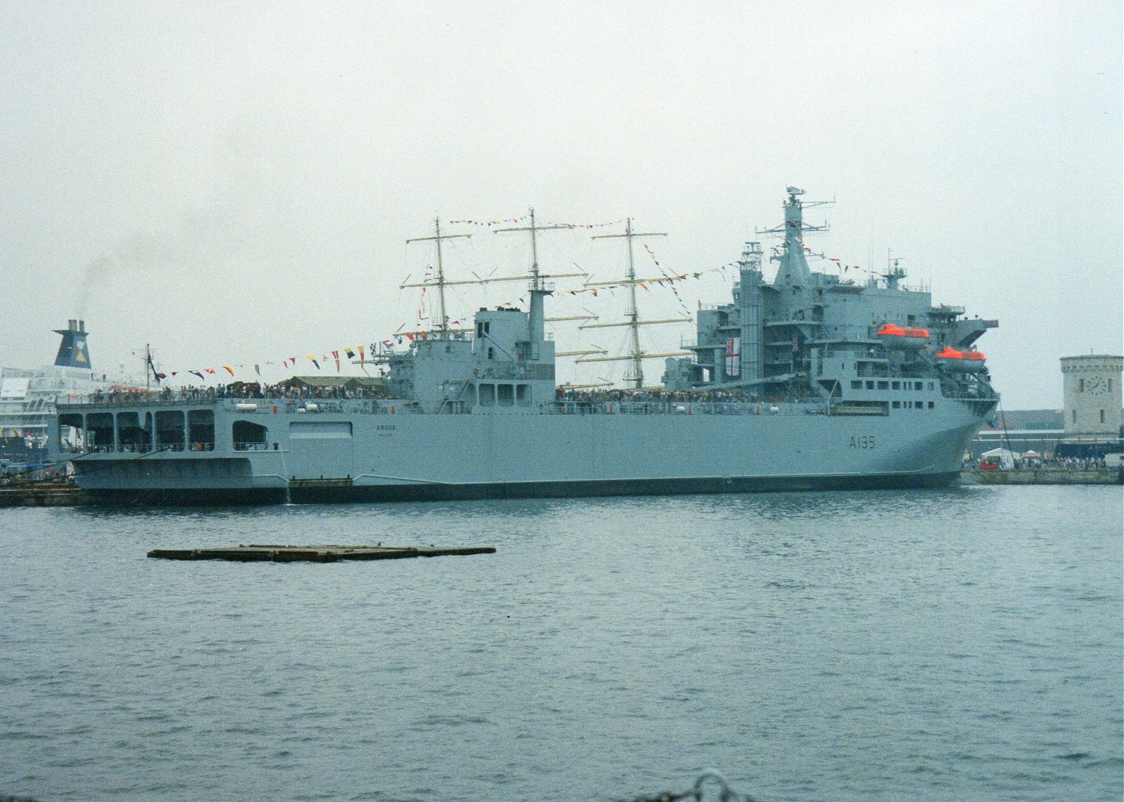RFA Argus, primary casualty reception ship, Portsmouth 2001.