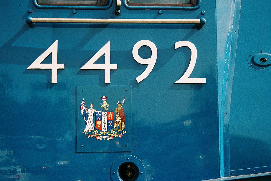Close-up of 4492 Dominion of New Zealand at the NRM, Wed 20/4/2011.