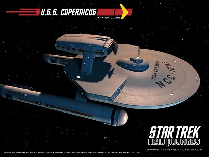 U.S.S. Copernicus from ST:Phase Two: 'Blood and Fire'. This is the unrefit version of the Miranda class. Click on this image for the ST:Phase Two website.