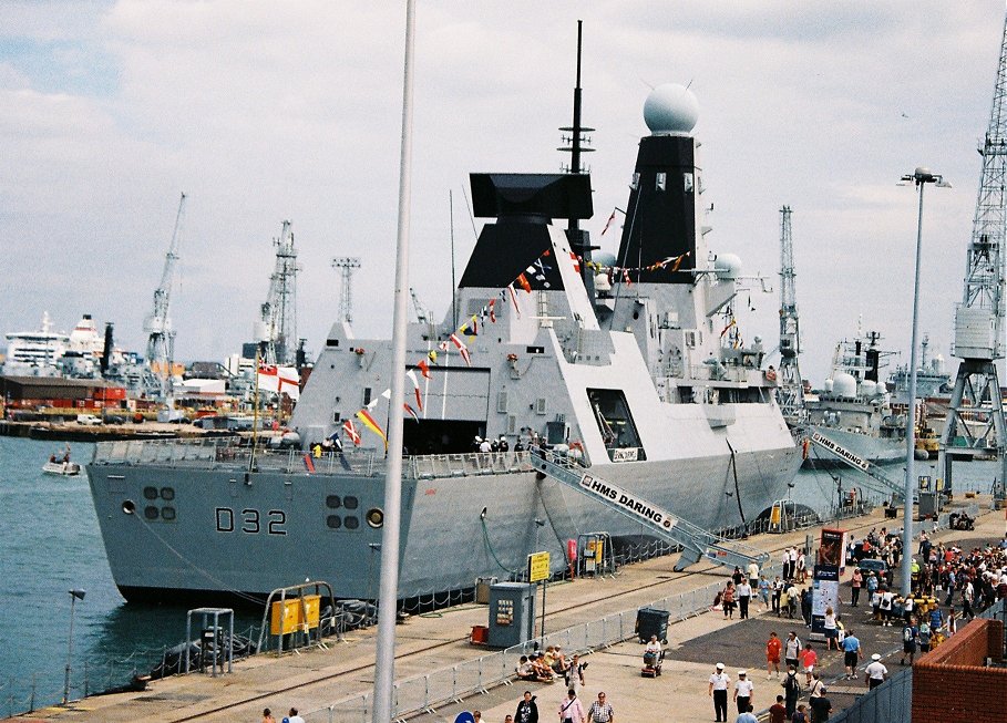 Type 45 destroyer H.M.S. Daring D32 at Portsmouth Navy Days, Friday July 30th 2010.