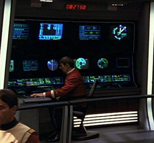 Science station on the identical USS Enterprise-A bridge