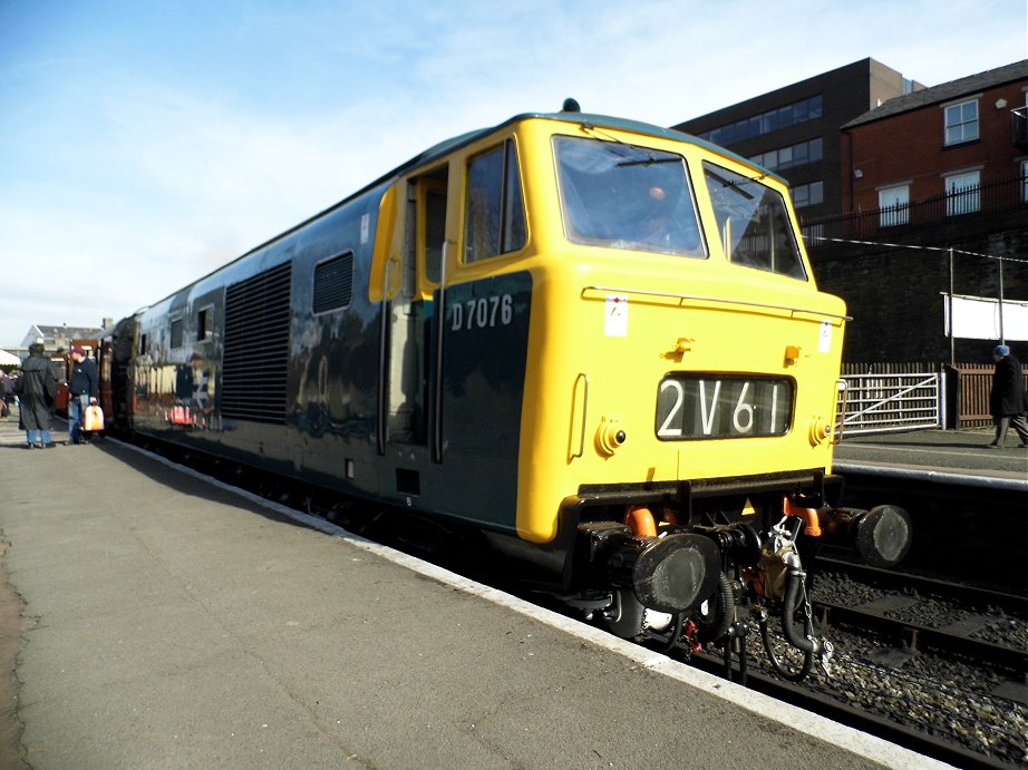 Nameplate of SR Battle of Britain 34109, Sat 28/12/2013. 