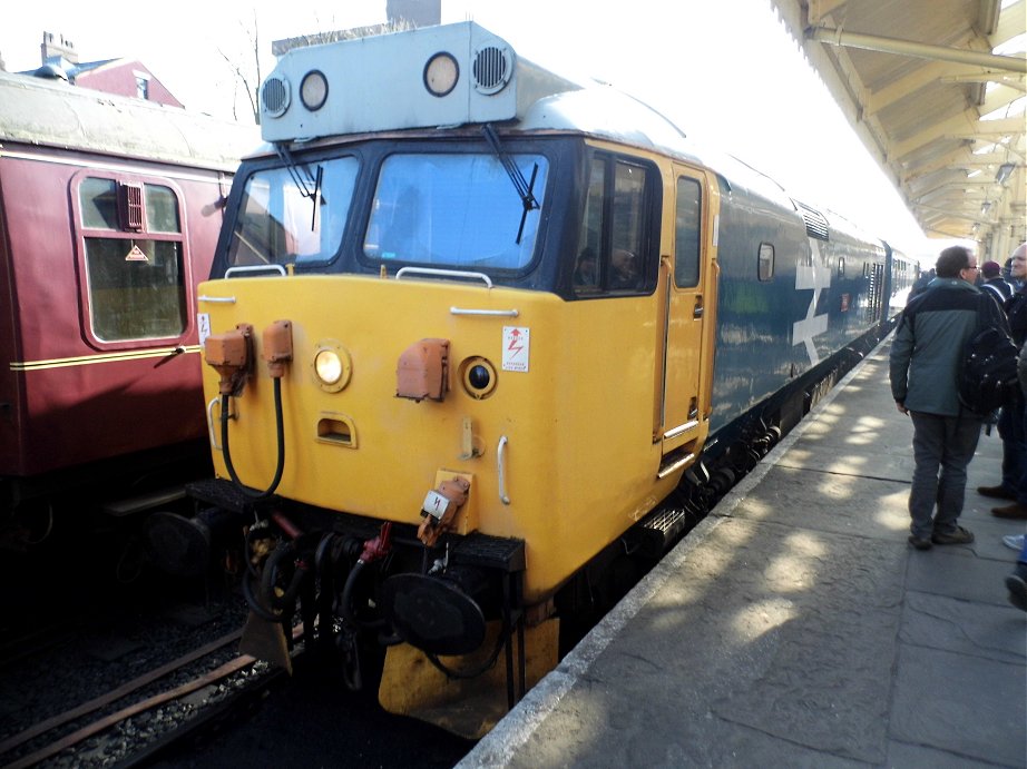 Nameplate of SR Battle of Britain 34109, Sat 28/12/2013. 