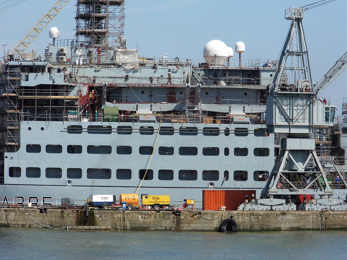 A385 RFA Fort Rosalie at Cammell Laird shipyard 26 May 2013.