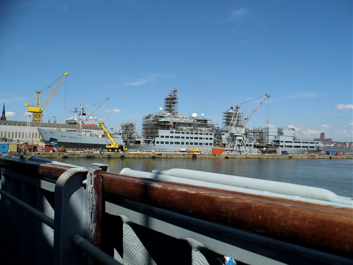 A385 RFA Fort Rosalie at Cammell Laird shipyard 26 May 2013.