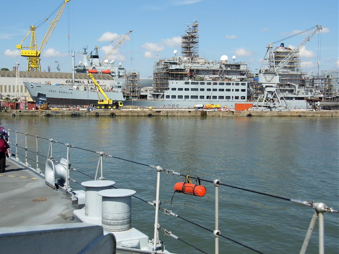 A385 RFA Fort Rosalie at Cammell Laird shipyard 26 May 2013.