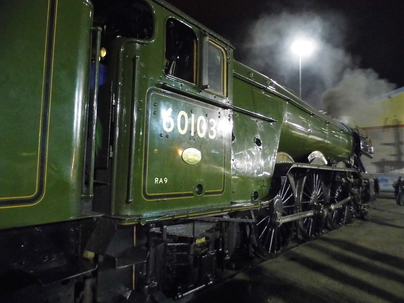 Cab of 60008 Dwight D. Eisenhower, Sat 28/12/2013. 