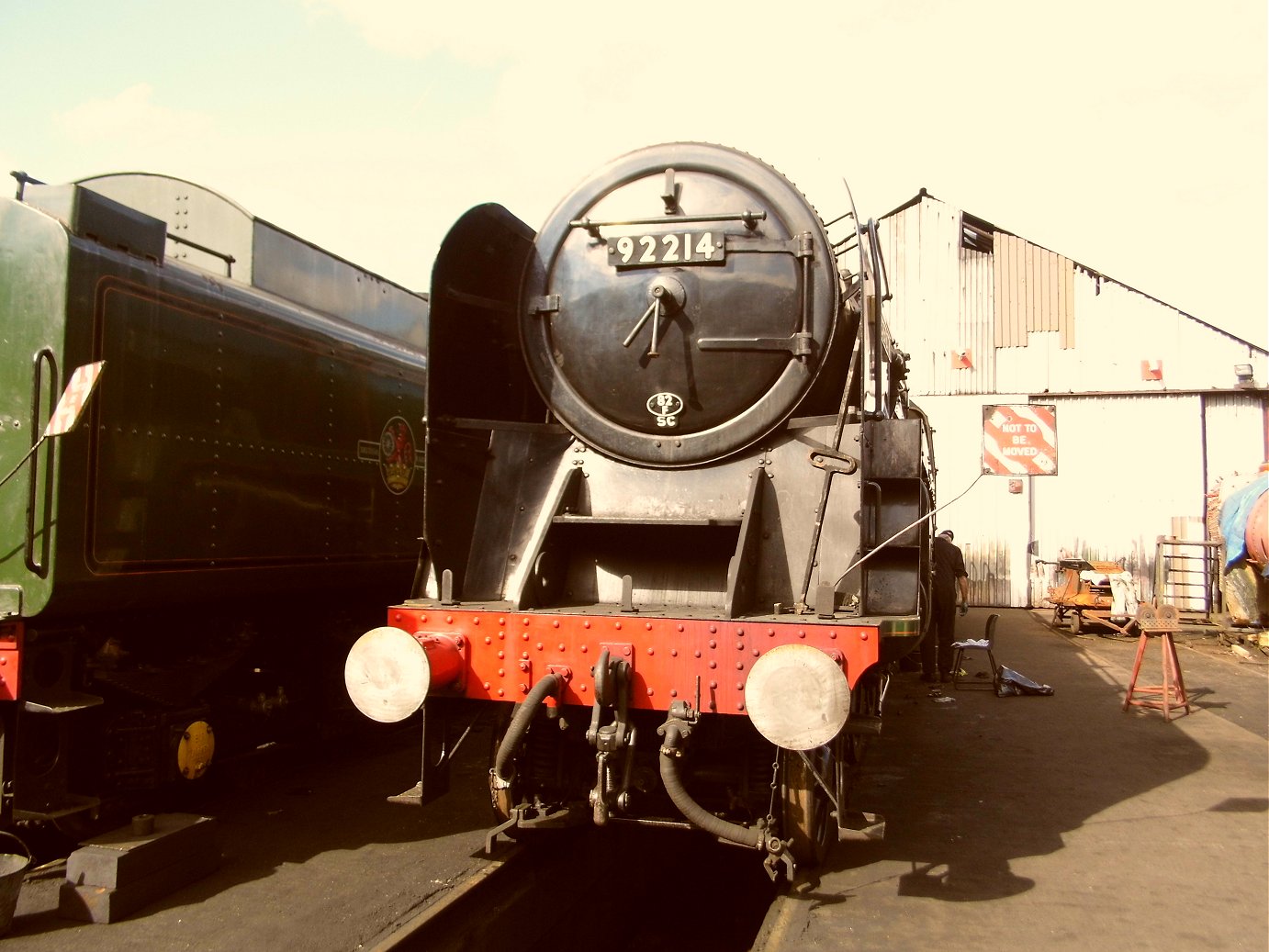 Nameplates for A4 60011 Empire of India and A2 60500 Edward Thompson, Sat 28/12/2013. 