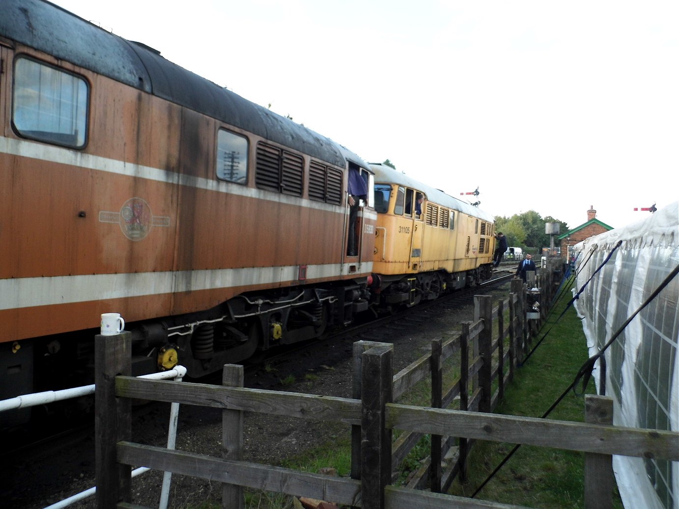 Nameplates for A4 60011 Empire of India and A2 60500 Edward Thompson, Sat 28/12/2013. 