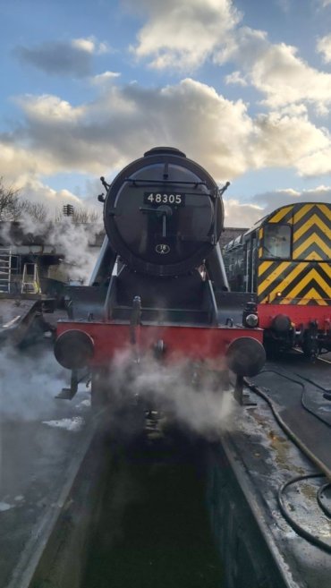 Smokebox number of 60008 Dwight D. Eisenhower, Sat 28/12/2013. 