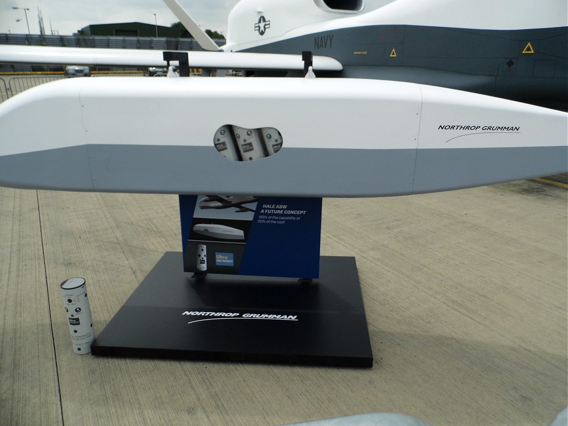 Northrop Global Hawk sonar buoy pod, RAF Waddington July 6th 2014.