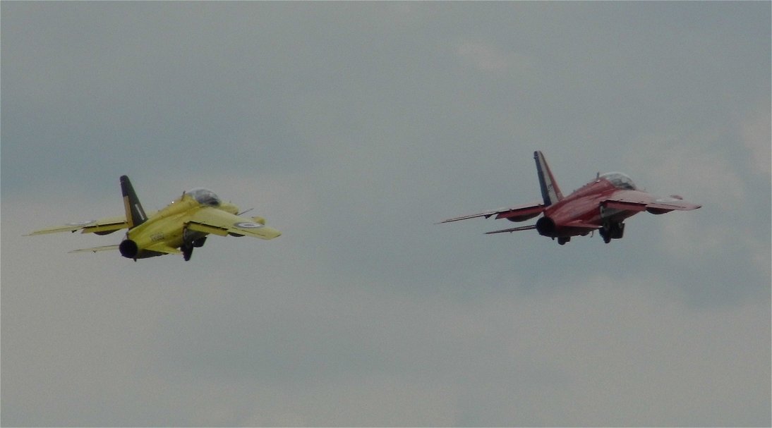 Folland Gnat display team, RAF Waddington 6th July 2014. Image dedicated to my Dad, who loved these aircraft.