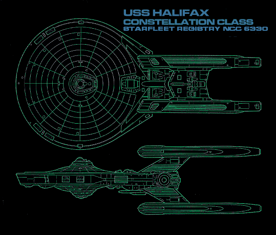 USS Halifax Master Situation display.