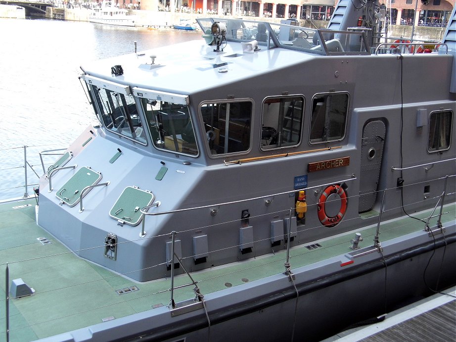 Explorer class coastal training patrol craft H.M.S. Archer at Liverpool Alberts Docks, May 26th 2013