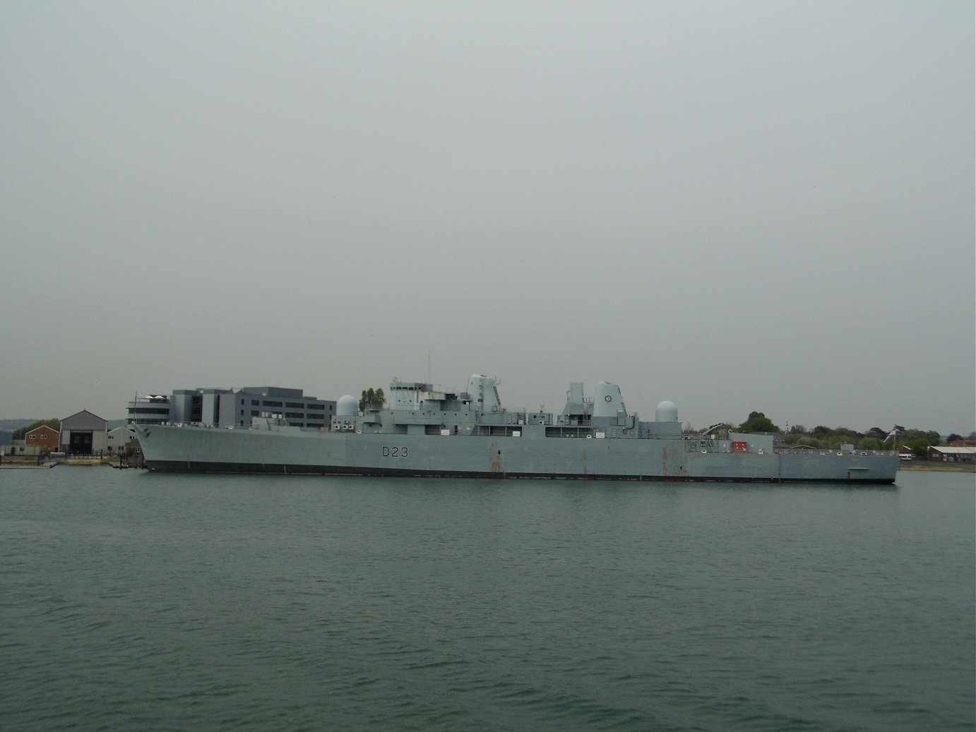 Type 82 destroyer H.M.S. Bristol D23 at Portsmouth Naval Base 23 April 2019