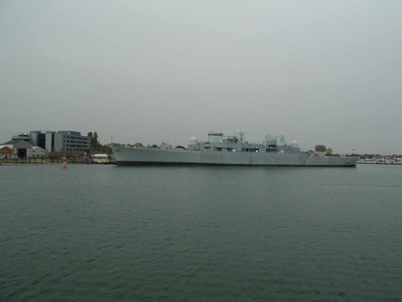 Type 82 destroyer H.M.S. Bristol D23 at Portsmouth Naval Base 23 April 2019