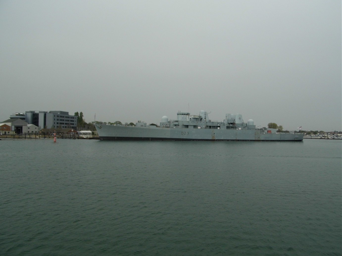 Type 82 destroyer H.M.S. Bristol D23 at Portsmouth Naval Base 23 April 2019