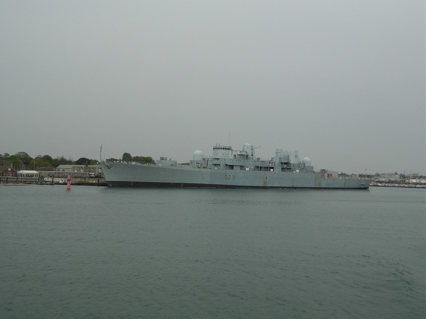 Type 82 destroyer H.M.S. Bristol D23 at Portsmouth Naval Base 23 April 2019