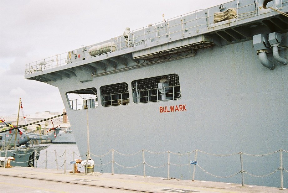Assault ship L15 H.M.S. Bulwark at Plymouth Navy Days 2006.