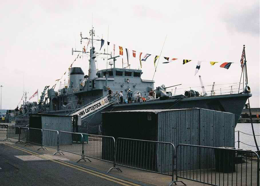 Hunt class mine hunter HMS Cattistock M31, Portsmouth 2010.