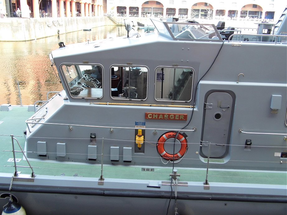 Explorer class coastal training patrol craft H.M.S. Charger at Liverpool Alberts Docks, May 26th 2013