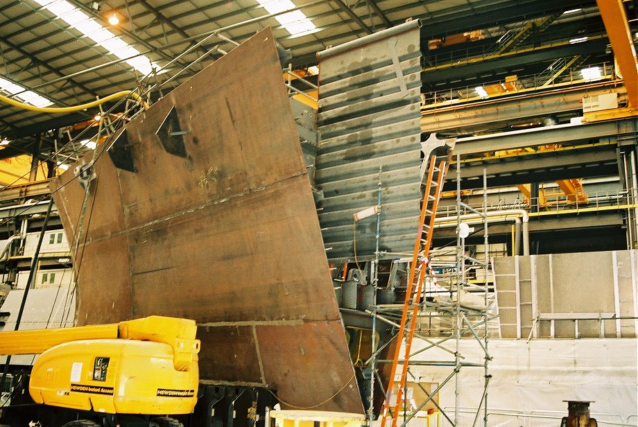 Second Type 45 destroyer, HMS Dauntless, under construction at BAE Systems, Portsmouth Navy Days 2005