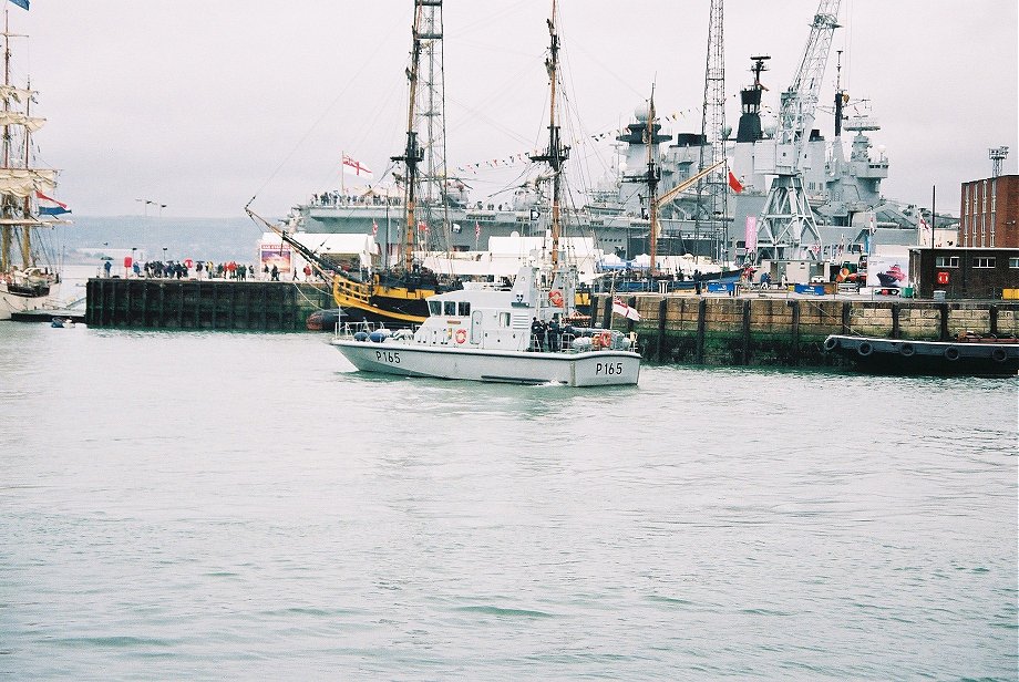 Explorer class coastal training patrol craft H.M.S. Example at Portsmouth Navy Days 2005