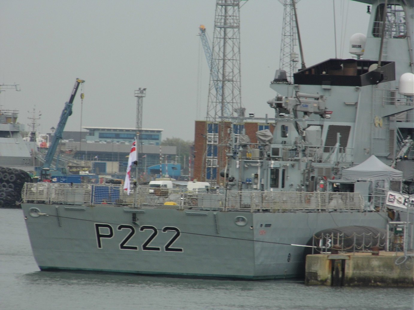 River class offshore patrol vessel H.M.S. Forth at Portsmouth Naval Base 23 April 2019