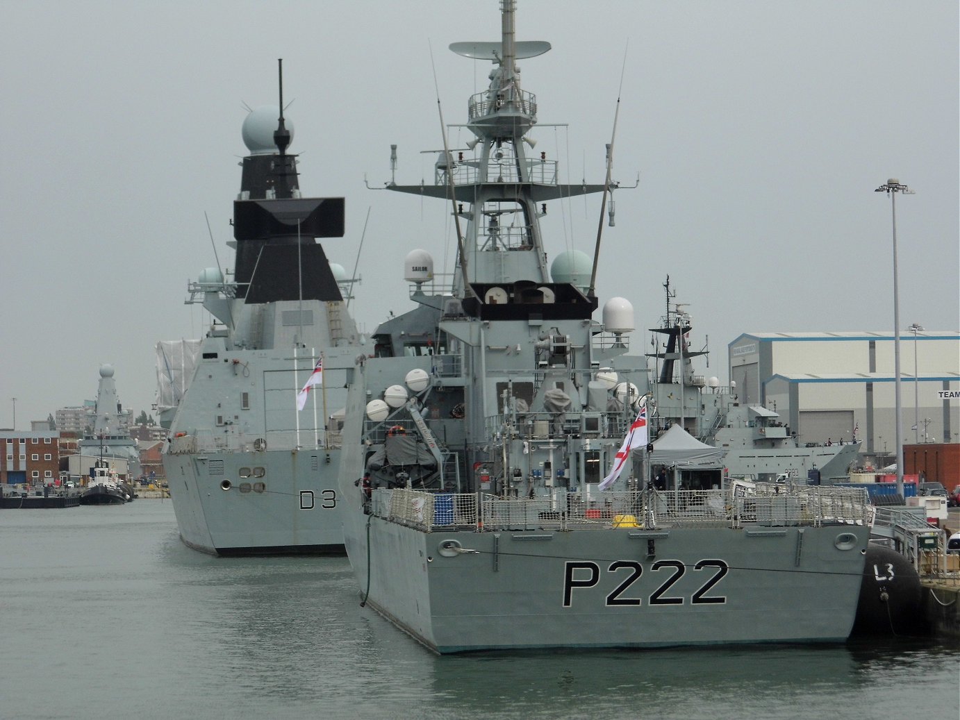 River class offshore patrol vessel H.M.S. Forth at Portsmouth Naval Base 23 April 2019