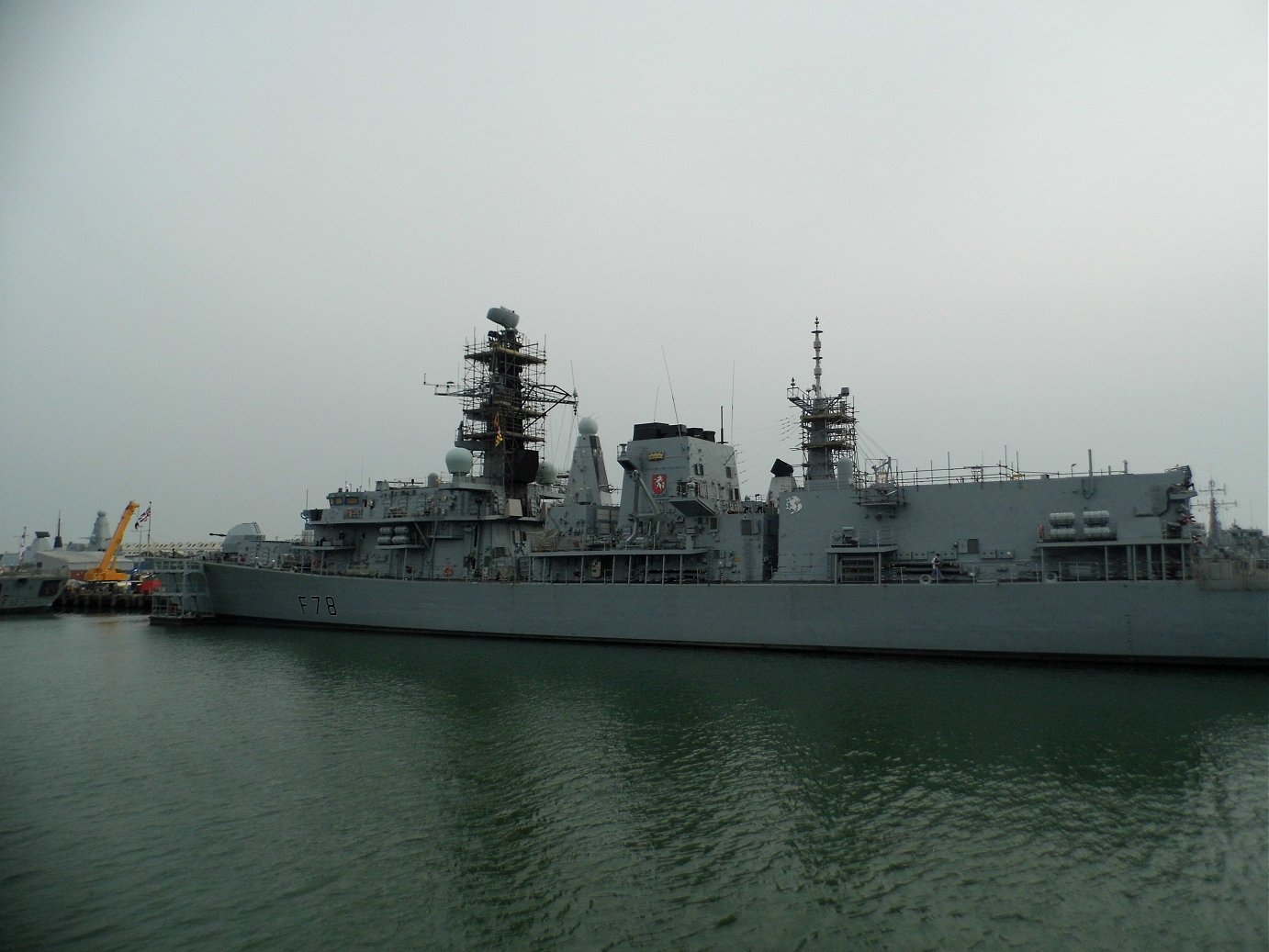 Type 23 frigate H.M.S. Kent F78 at Portsmouth Naval Base 23 April 2019