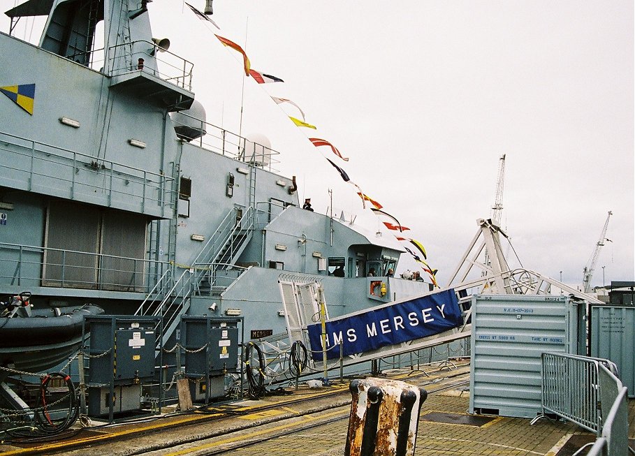 River class offshore patrol vessel H.M.S. Mersey at Devonport Navy Days 2009