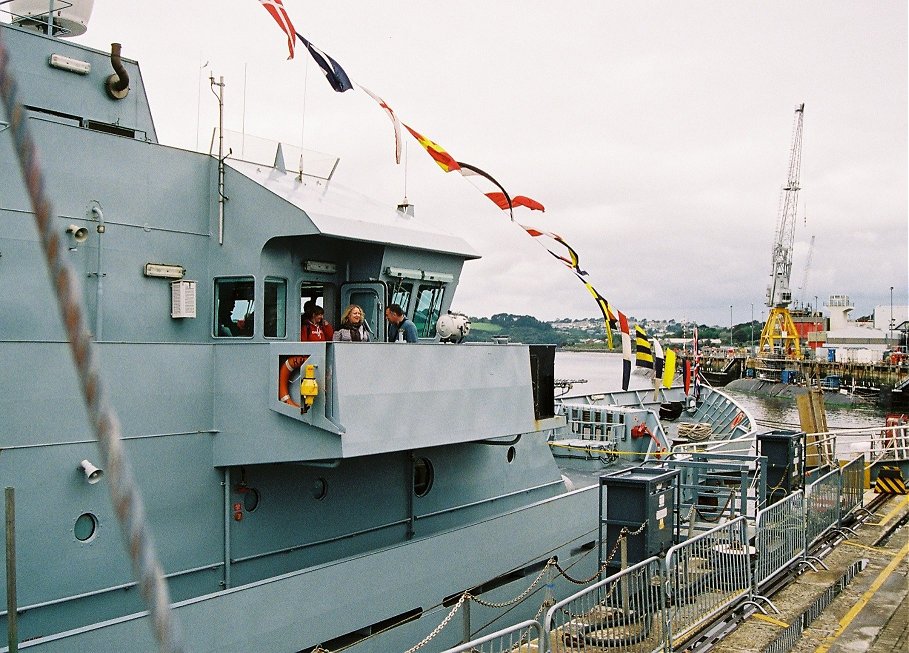 River class offshore patrol vessel H.M.S. Mersey at Devonport Navy Days 2009