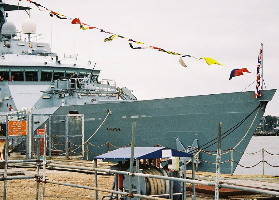 River class offshore patrol vessel H.M.S. Mersey at Devonport Navy Days 2009