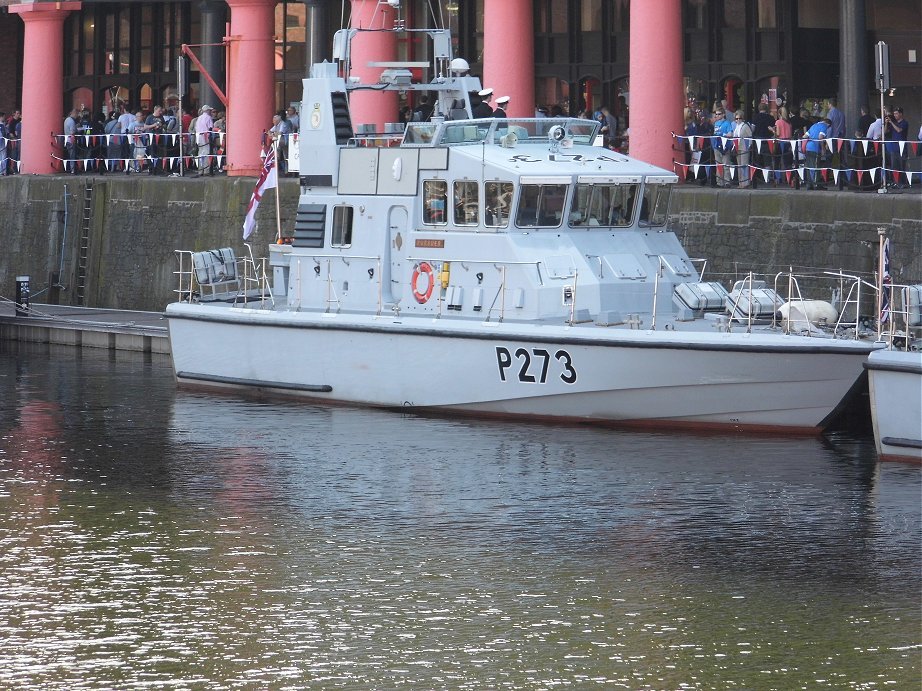 Explorer class coastal training patrol craft H.M.S. Pursuer at Liverpool Alberts Docks, May 26th 2013