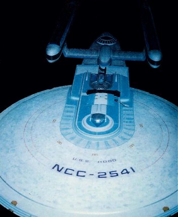 U.S.S. Hood as she appeared in TNG 'Encounter at Farpoint'. Note her registry number as filmed was NCC 2541, not 42296. Image copyright ILM. All Rights Reserved.