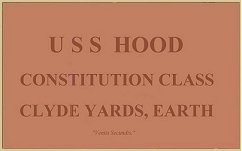 Original plaque of U.S.S. Hood. Click on image for larger view.