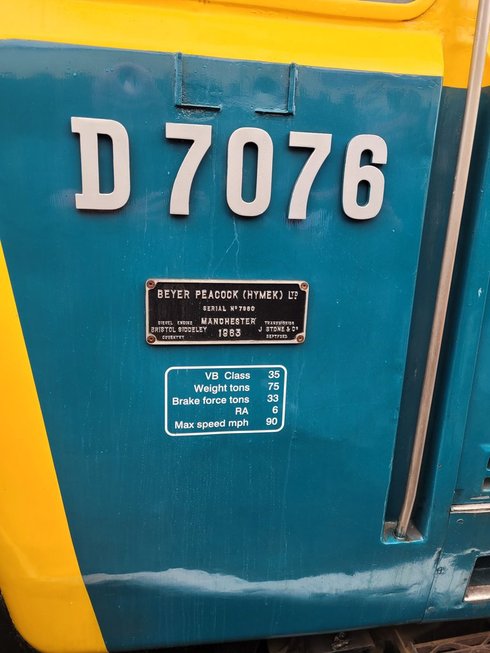 Nameplate of SR Battle of Britain 34109, Sat 28/12/2013. 