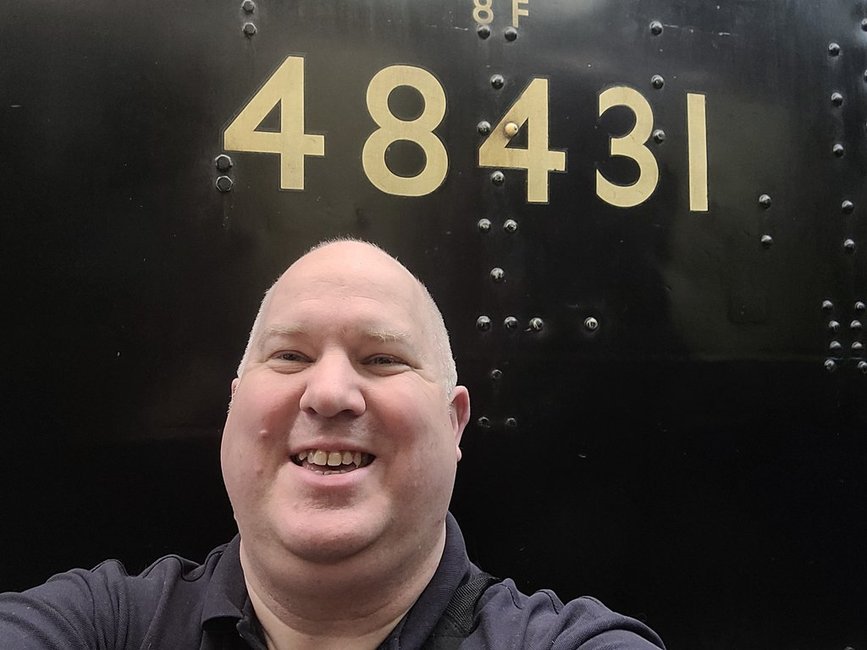 Smokebox number of 60008 Dwight D. Eisenhower, Sat 28/12/2013. 
