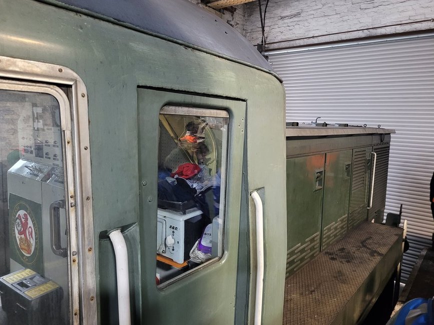 Smokebox number of 60008 Dwight D. Eisenhower, Sat 28/12/2013. 