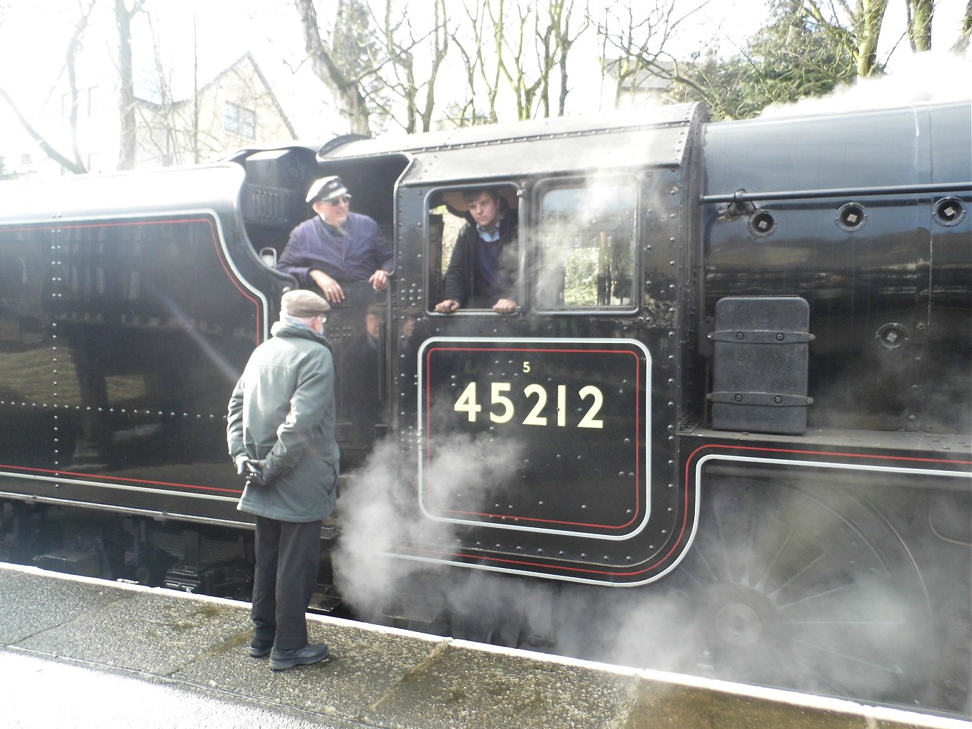 Cab of 60008 Dwight D. Eisenhower, Sat 28/12/2013. 