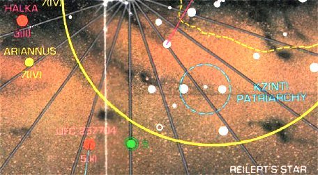 Mandel Star Trek Map 1980 Kzin - Copyright Mandel 1980. 