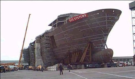 Royal Navy LPD H.M.S. Albion under construction, image used with permission from Jeremy Olver. 