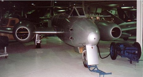 Gloster Meteor at Hendon Air Museum, March 2001.